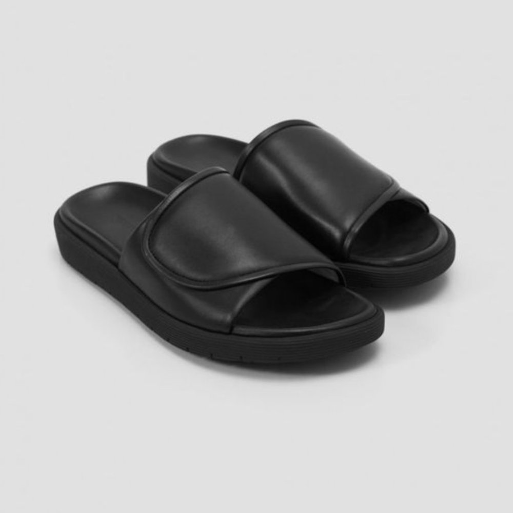 Helmut Lang Slide Sandals In Black In Size 39 - image 1